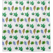 Blätter für grünes und blaues Wasser Duschvorhang (Vorderseite)