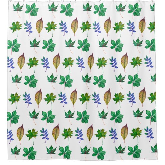 Blätter für grünes und blaues Wasser Duschvorhang (Vorderseite)