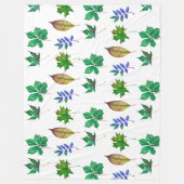 Blätter für grünes und blaues Wasser Fleecedecke (Vorderseite)