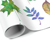 Blätter für grünes und blaues Wasser Geschenkpapier (Rolleneckpunkt)