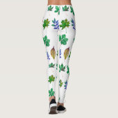 Blätter für grünes und blaues Wasser Leggings (Rückseite)