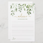 Blätter für Grünpflanzen Hinweise für die Mama (Vorne/Hinten)