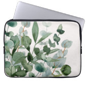 Blätter für Grünpflanzen in Aquarellfarben Laptopschutzhülle (Vorderseite)