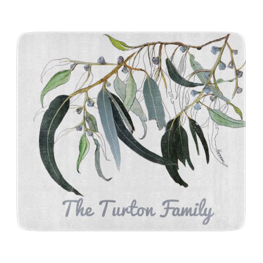 Blätter für hellgrüne Gummi Aquarelltafel Schneidebrett (Vorderseite)