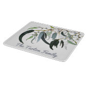 Blätter für hellgrüne Gummi Aquarelltafel Schneidebrett (Ecke)