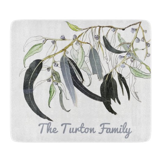 Blätter für hellgrüne Gummi Aquarelltafel Schneidebrett (Vorderseite)