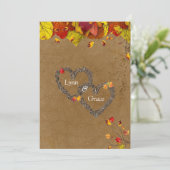 Blätter für Herbst-Herbst Einladung (Stehend Vorderseite)