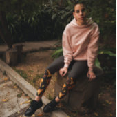 Blätter für Herbst Wasserfarbe Chanterelles Acorns Leggings