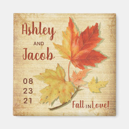 Blätter für Herbstfallen Gastgeschenk Hochzeit Ret Magnet