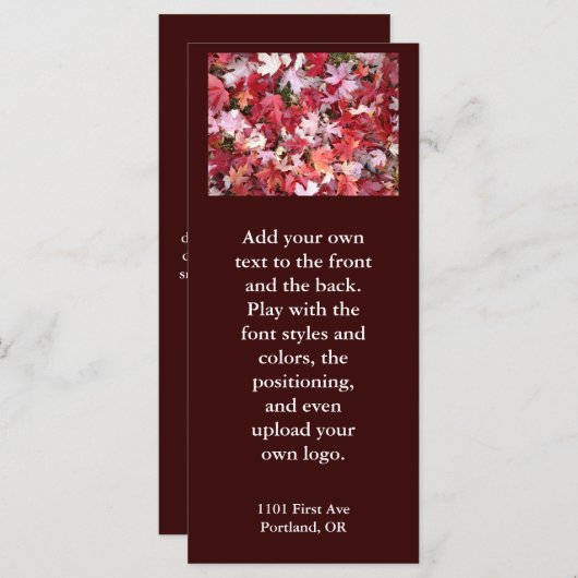 Blätter für Herbstfarben (Vorne/Hinten)