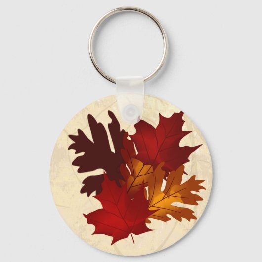 Blätter für Herbstfarben Schlüsselanhänger (Vorderseite)