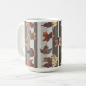 Blätter für Herbstfarben Strippen Kaffeetasse (Vorderseite Links)