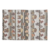 Blätter für Herbstfarben Strippen Kissenbezug (Rückseite-Links)