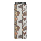 Blätter für Herbstfarben Strippen Thermosbecher (Rückseite)