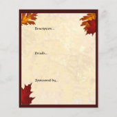 Blätter für Herbstfarben Tree Flyer für kleine Ver (Hinten)
