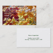 Blätter für Herbstfarben Visitenkarte (Vorne/Hinten)