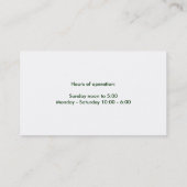 Blätter für Herbstfarben Visitenkarte (Rückseite)