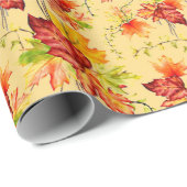 Blätter für Herbstmapier Geschenkpapier (Rolleneckpunkt)