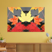 Blätter für Herbstmaple Leinwanddruck (Insitu (Wohnzimmer))