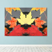 Blätter für Herbstmaple Leinwanddruck (Insitu (Holzboden))