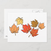 Blätter für Herbstmaple Postkarte (Vorne/Hinten)