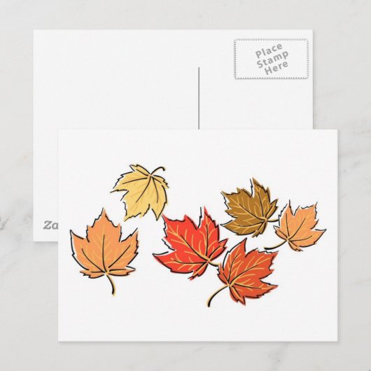 Blätter für Herbstmaple Postkarte (Vorne/Hinten)