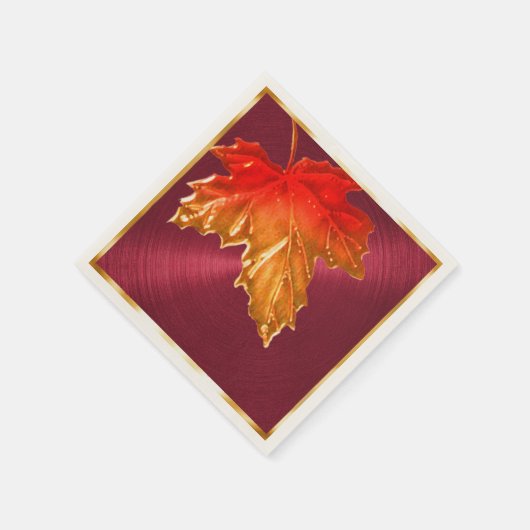 Blätter für Herbstmaple Serviette (Ecke)