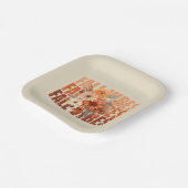 Blätter für Herbstvibes Aquarell-Wildblumen Pappteller (Gewinkelt)