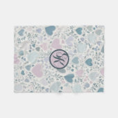 Blätter für Herz, Start und Größe Fleecedecke (Vorderseite (Horizontal))