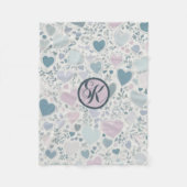 Blätter für Herz, Start und Größe Fleecedecke (Vorderseite)