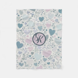 Blätter für Herz, Start und Größe Fleecedecke