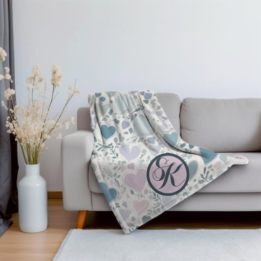 Blätter für Herz, Start und Größe Sherpadecke