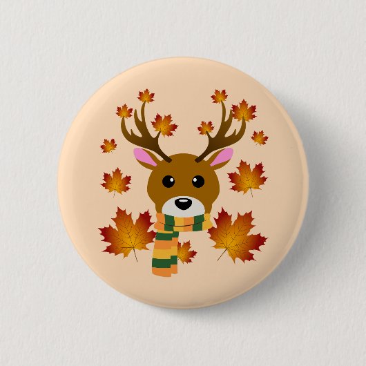 Blätter für Hirschkapelle im Herbst Button (Vorderseite)