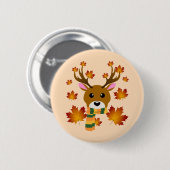 Blätter für Hirschkapelle im Herbst Button (Vorne & Hinten)