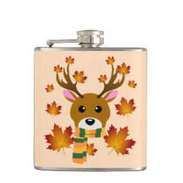 Blätter für Hirschkapelle im Herbst Flachmann