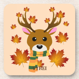 Blätter für Hirschkapelle im Herbst Getränkeuntersetzer
