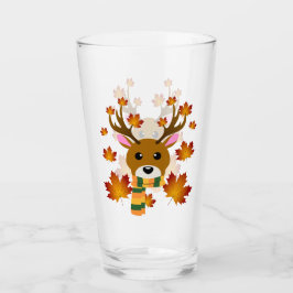 Blätter für Hirschkapelle im Herbst Glas