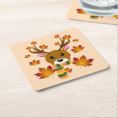 Blätter für Hirschkapelle im Herbst Rechteckiger Pappuntersetzer (angewinkelt)