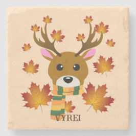 Blätter für Hirschkapelle im Herbst Steinuntersetzer