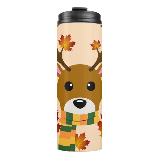 Blätter für Hirschkapelle im Herbst Thermosbecher (Vorderseite)