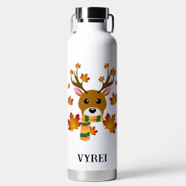 Blätter für Hirschkapelle im Herbst Trinkflasche