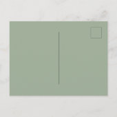 Blätter für Hochzeitsgrün Einladungspostkarte (Rückseite)