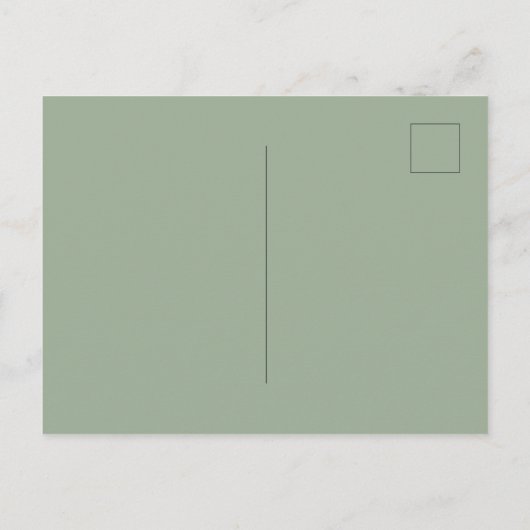 Blätter für Hochzeitsgrün Einladungspostkarte (Rückseite)