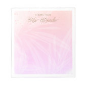 Blätter für hübsch-rosa-Pflanze Notizblock (Vorderseite)