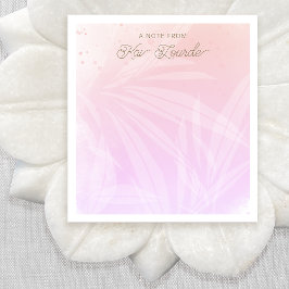 Blätter für hübsch-rosa-Pflanze Notizblock