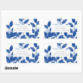 Blätter für Indigo-Wasserfarben Rechteckiger Aufkleber (Blatt)