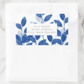 Blätter für Indigo-Wasserfarben Rechteckiger Aufkleber (Tasche)