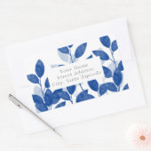 Blätter für Indigo-Wasserfarben Rechteckiger Aufkleber (Umschlag)