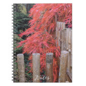Blätter für japanische Maple und Bambuszaun Notizblock (Vorderseite)