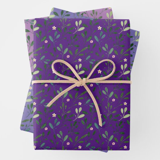 Blätter für lila Lavendelmuster (Beispiel)